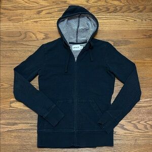 Pact Hoodie Women’s XS Navy Essential Organic Cotton Zip Up Loungewear Comfy